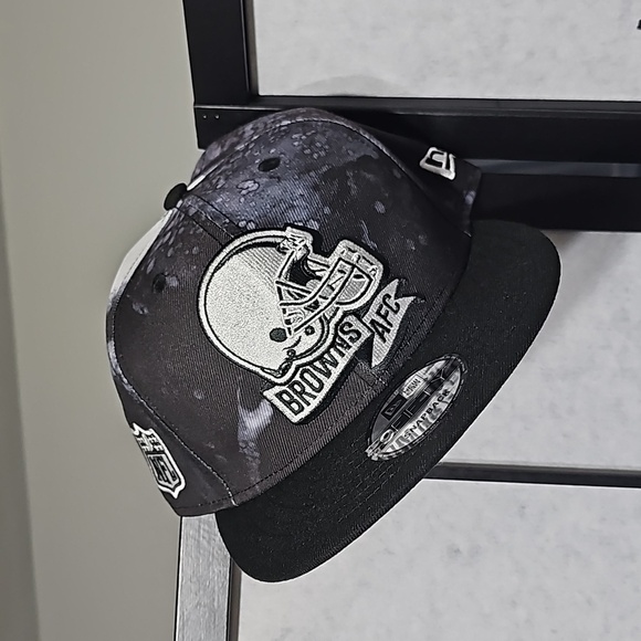 Cleveland Browns AFC Camo Black White Snapback Hat NWT - Picture 1 of 12